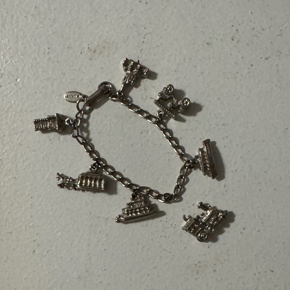 Silver Disney Attractions Charm Bracelet